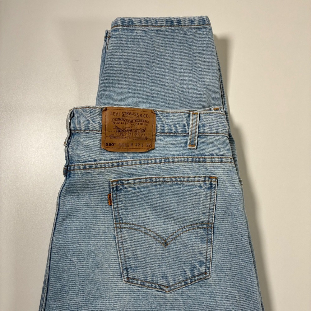 Vintage Levi's Orange Tab 550‎ Jeans 40x31 Light Wash Relaxed 90s (Tag 42x32)